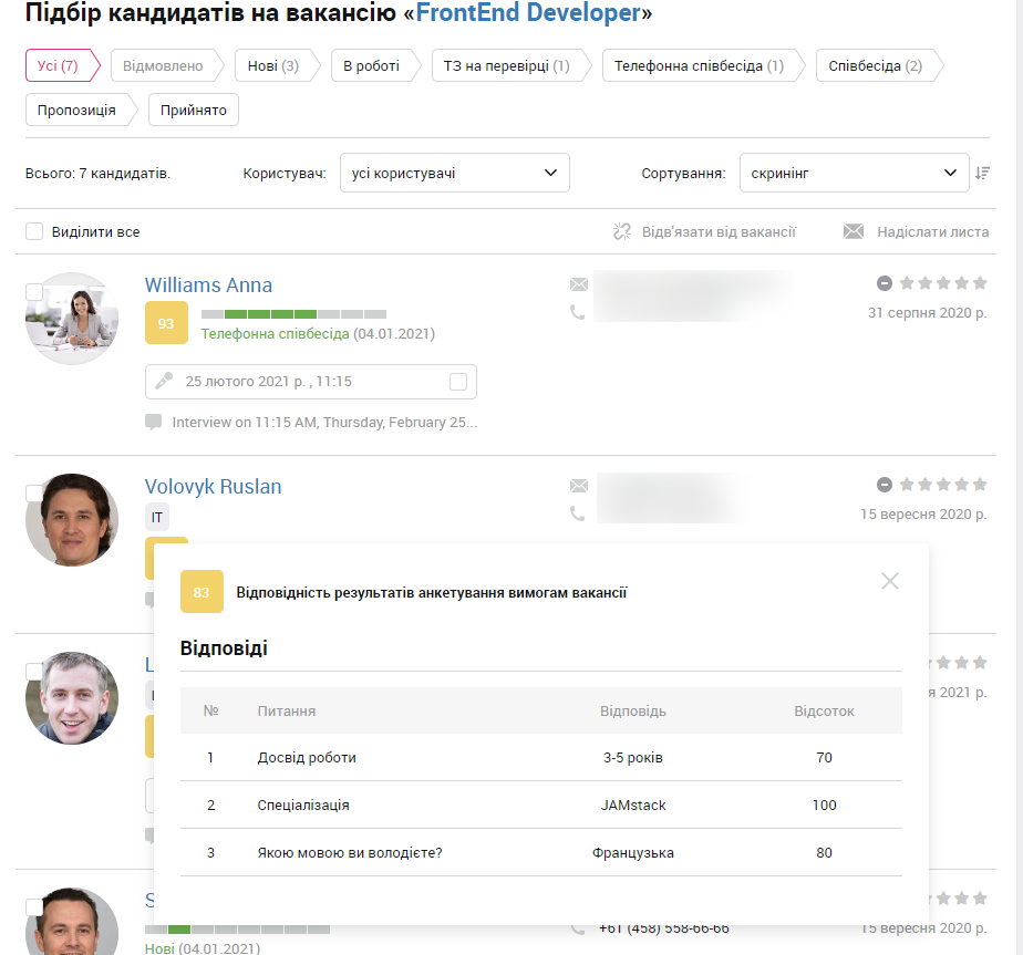 Анкетування